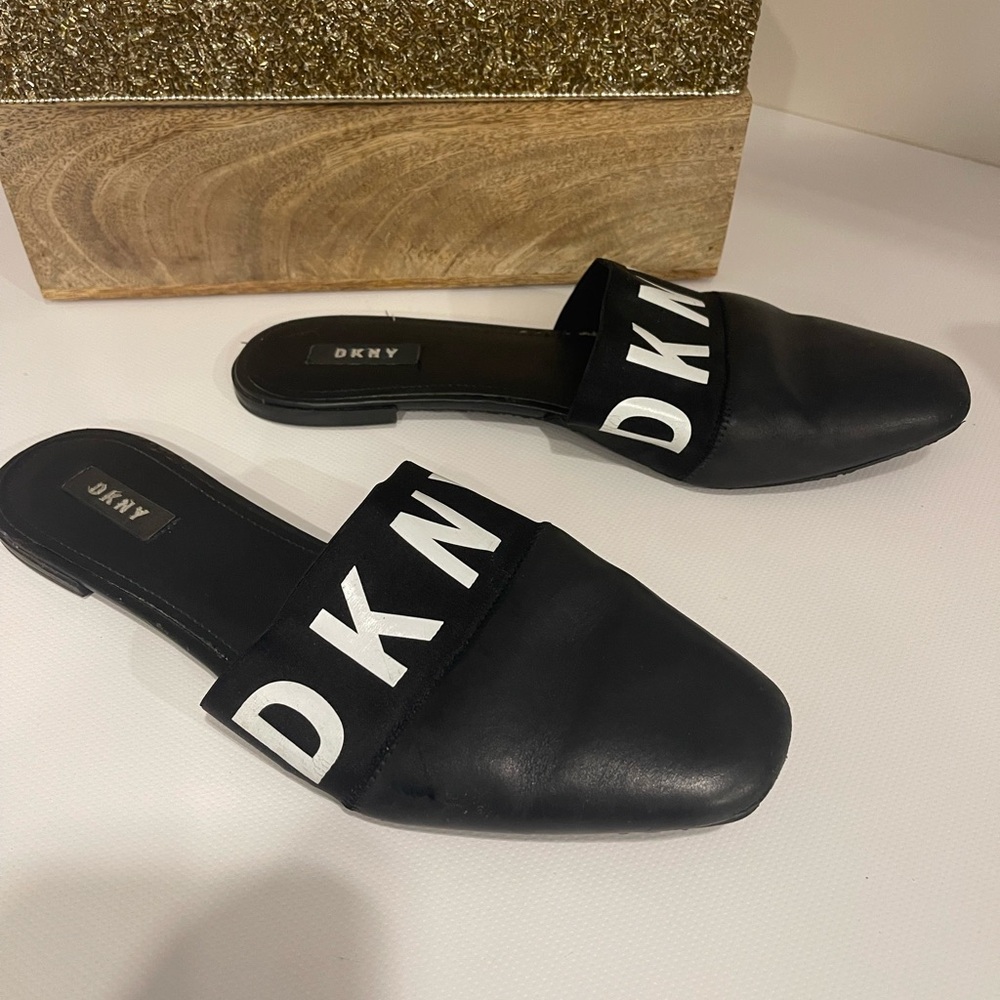 DKNY Black Women's Slip-On Mules